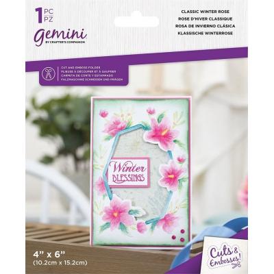 Gemini Cut & Emboss Folder - Floral Frame Classic Winter Rose